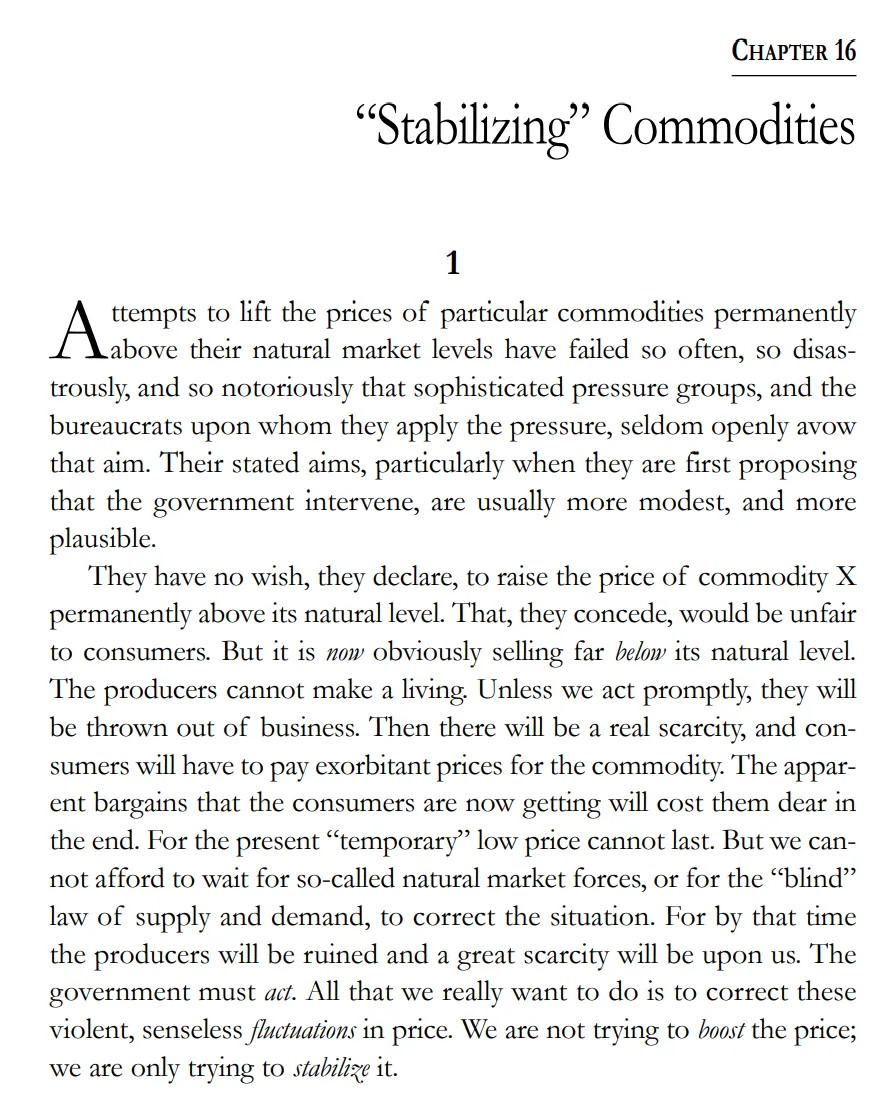 CHAPTER 16: “Stabilizing” Commodities