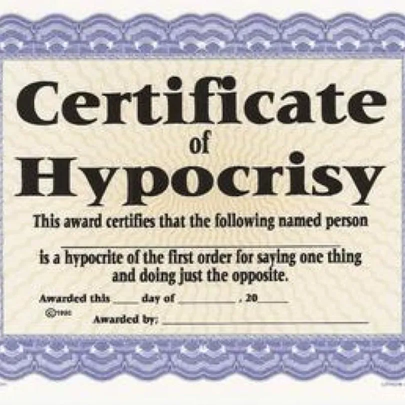 Hypocrisy